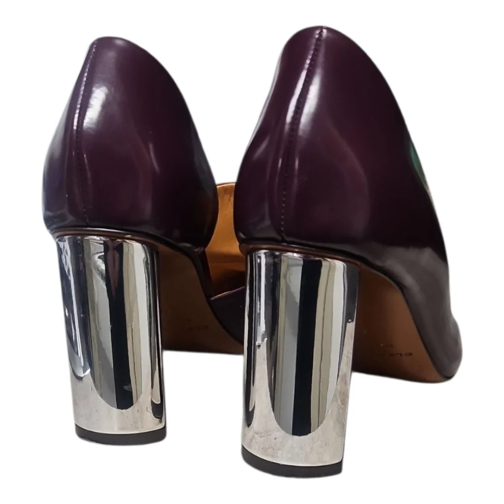 CLERGERIE | Kalliste Leather Pointed Toe Pumps in Plum ~ Size EU 40 / US 10